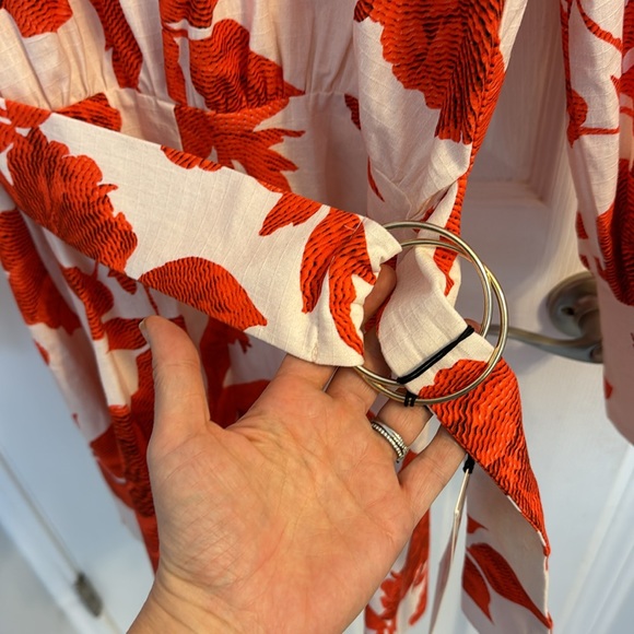 River Island floral red and cream romper - Picture 5 of 7